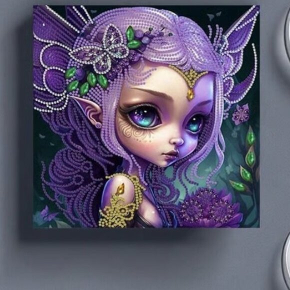 Purple Girl Elf Diamond Painting Kit #119 - Picture 1 of 5